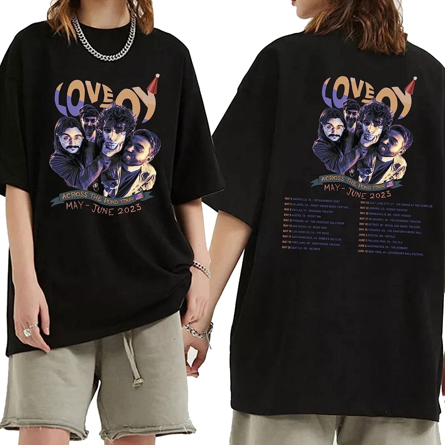 Across The Pond Tour 2023 Shirt, LoveJoy 2023 Tour Shirt for Fan