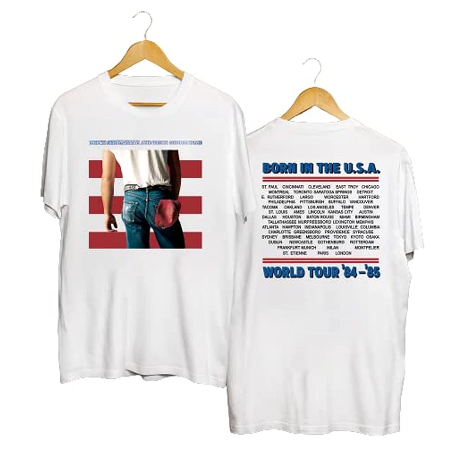 Bruce Springsteen T Shirt, Bruce Springsteen Born in the USA World Tour '84-'85