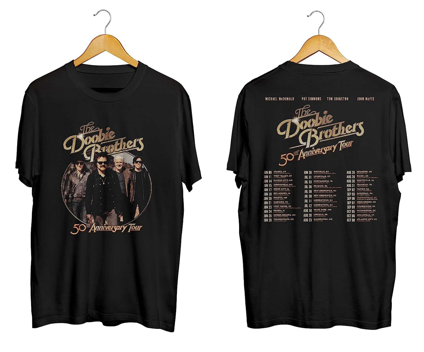 Vintage Doo%bie%bro%thers Graphic Double Sided T-Shirts, Double Sides