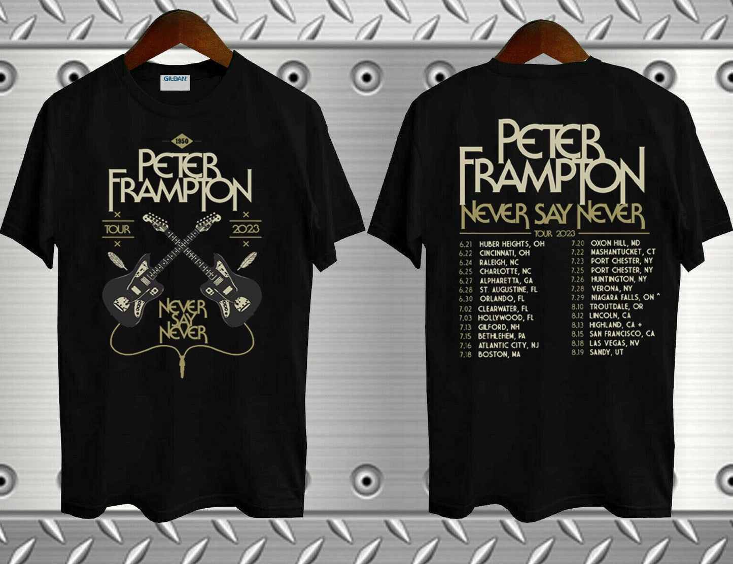 Peter Frampton Tee 2023 Tour Never Say