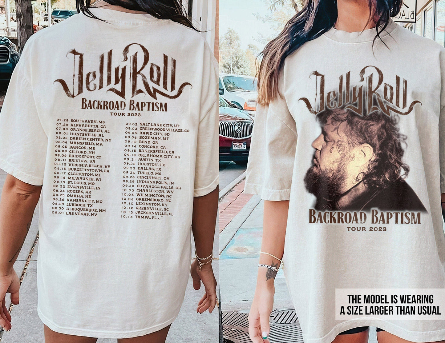 Tour Jelly Roll American Rock 2023 Singer T-Shirt