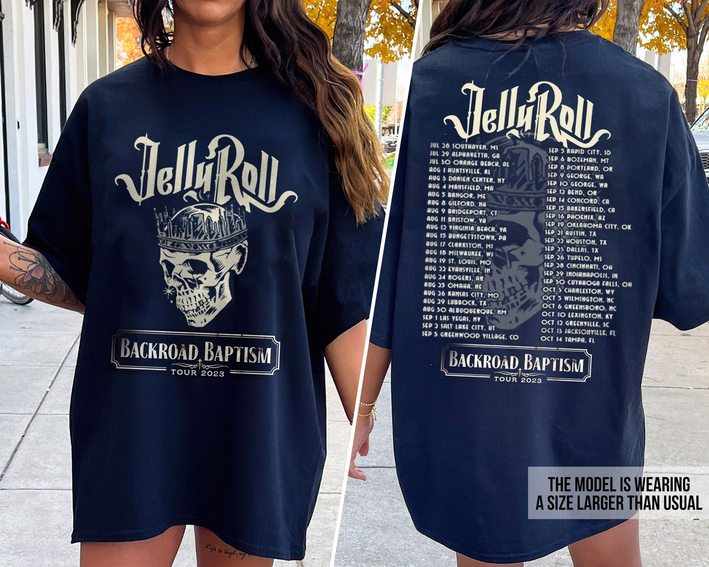 Jelly Roll Tour Dates 2023 Singer T-Shirt