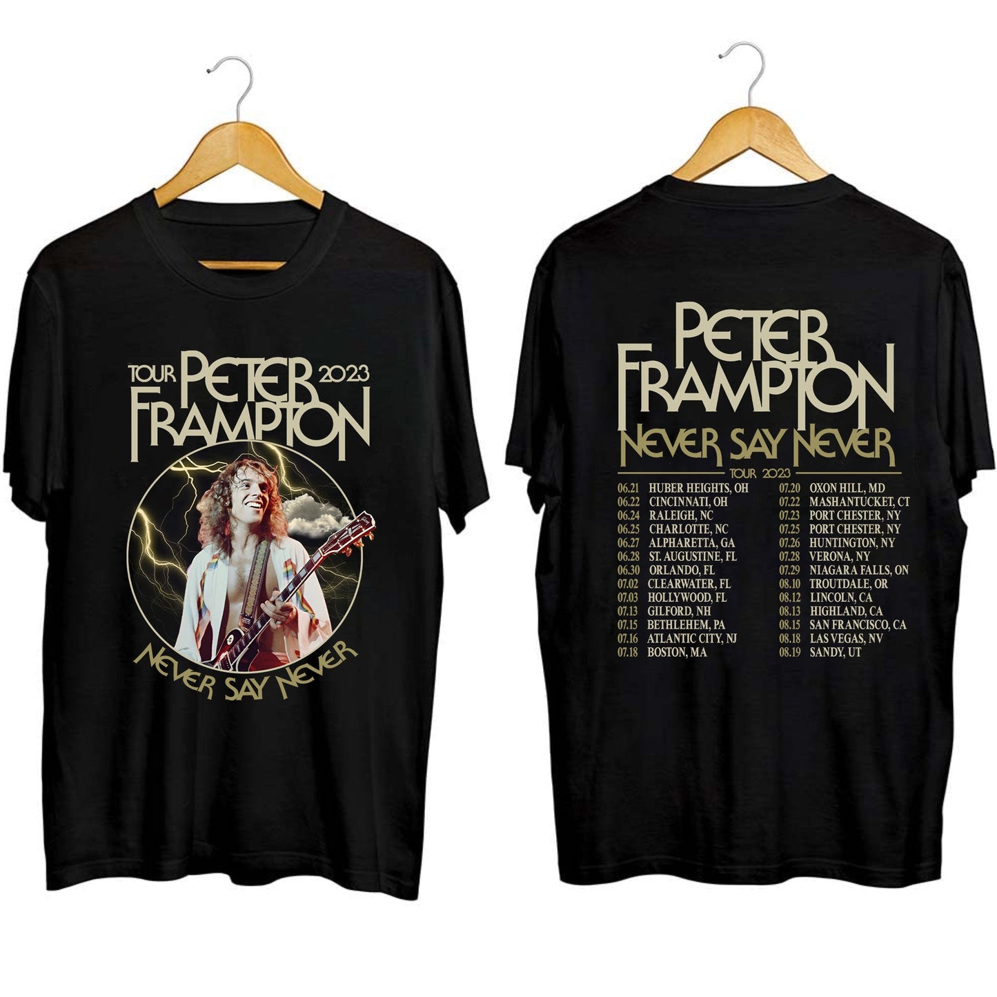 Peter Frampton 2023 Tour Never Say Never Tour Shirt