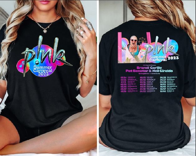 P!nk Pink Singer Summer Carnival 2023 Tour TShirt, Pink On Tour TShirt