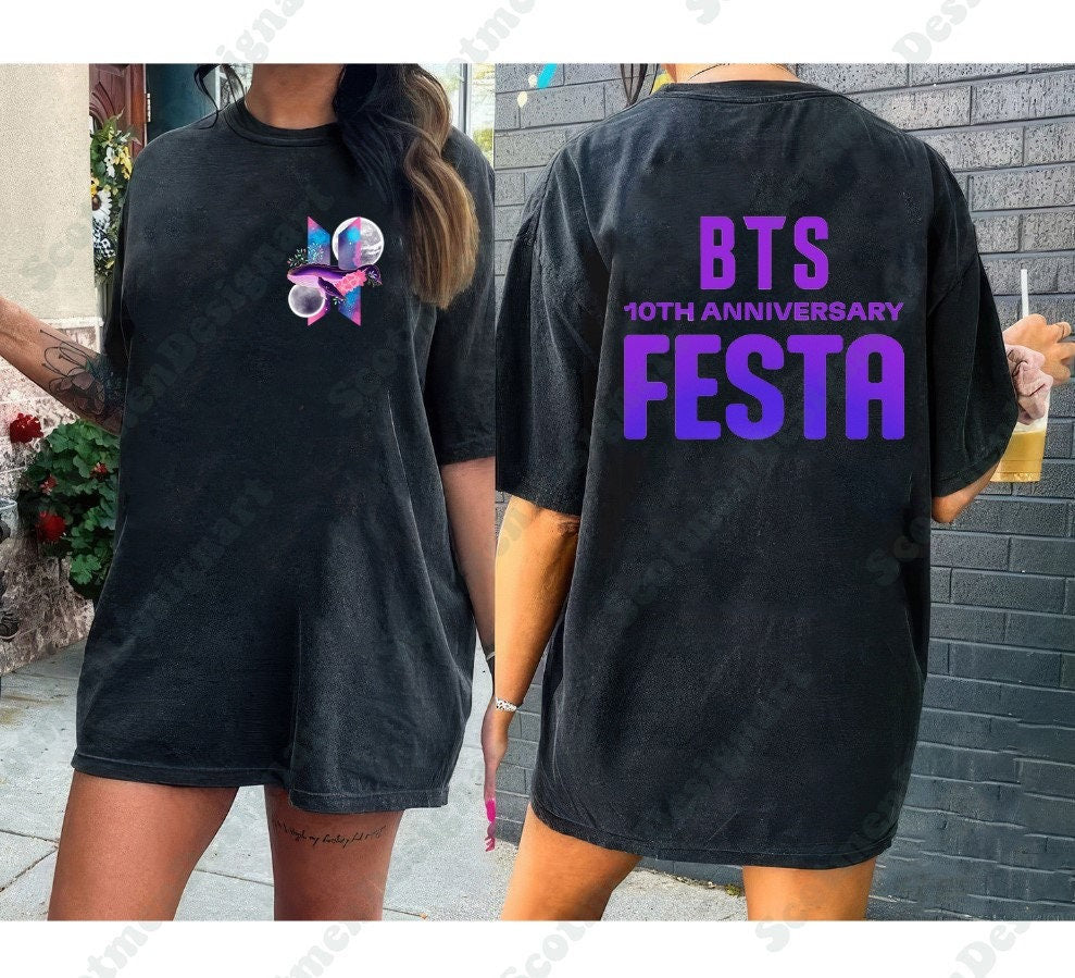 BTS 10th anniversary Tshirt, 2023 BTS Festa Tshirt
