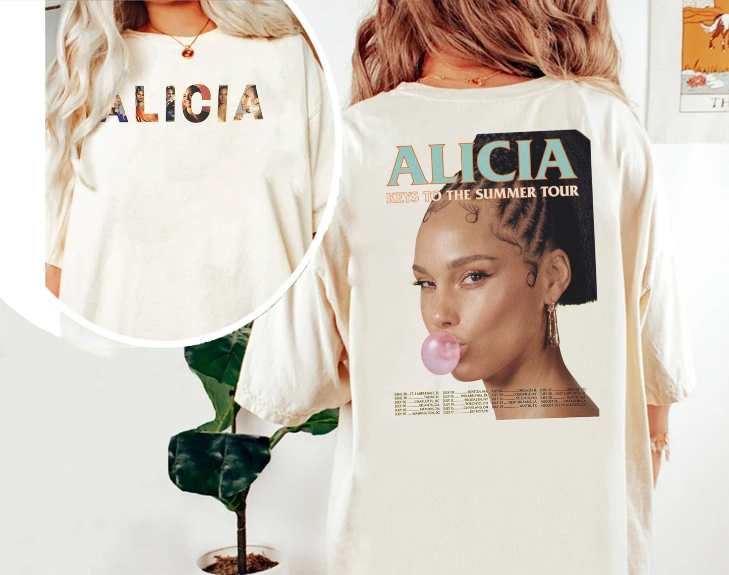 Alicia Keys 2Shirt To The Summer Tour 2023 Shirt, Alicia Keys Fan Shirt