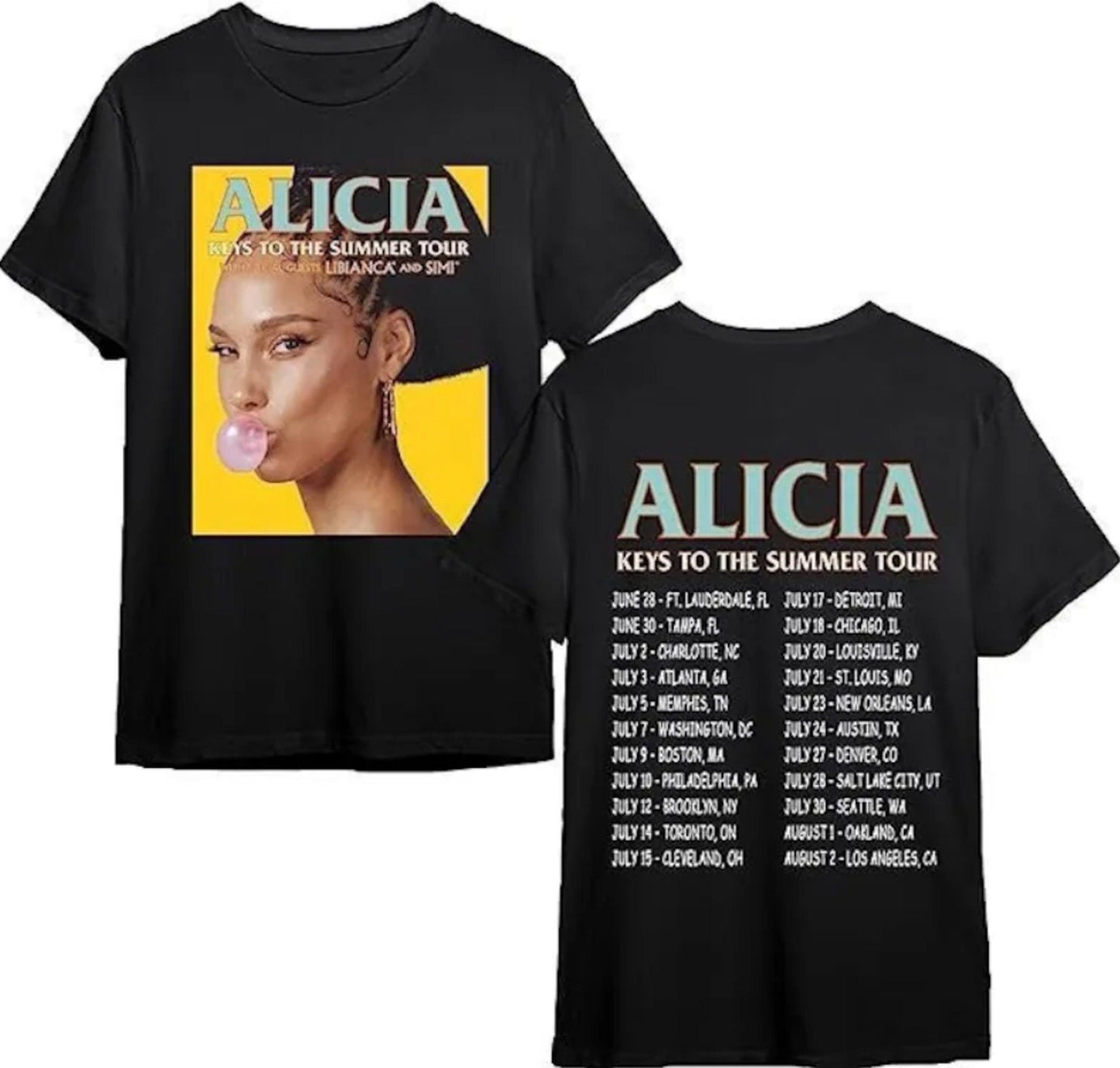 Alicia Keys Music Shirt World Tour 2023 T-Shirt | Alicia Keys Shirt | Alicia Keys Tee | Alicia Keys Summer Tour 2023 Shirt