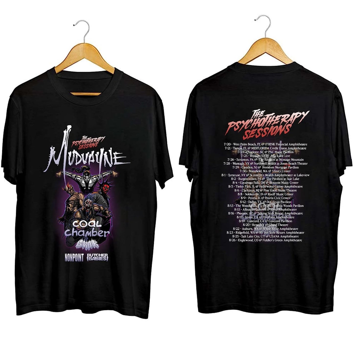 Mudvayne Summer 2023 U.S. Tour With Coal Chamber Shirt