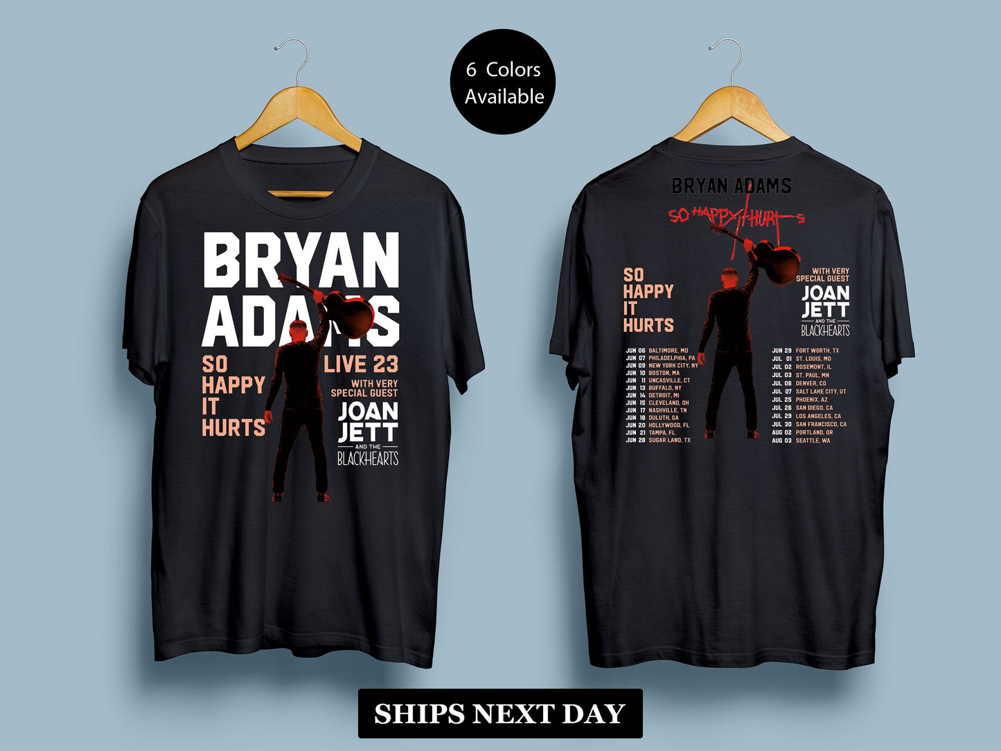 Bryan Adams So Happy It Hurts 2023 Tour T-shirt, Bryan Adams Tour Shirt