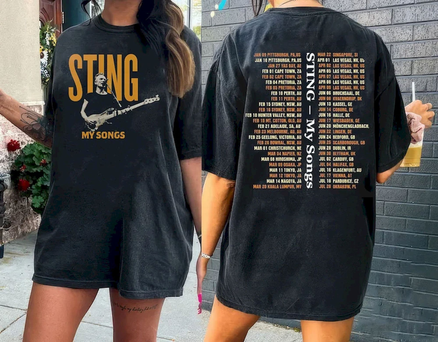 STING MY SONGS 2023 World Tour T-Shirt, Sting Tour 2023 Shirt