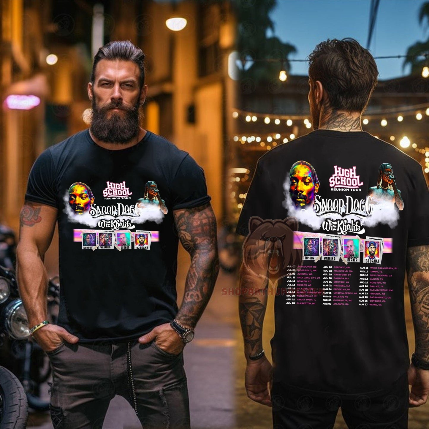 2 Sides Snoop Dogg Wiz Khalifa Shirt, High School Reunion 2023 Shirt