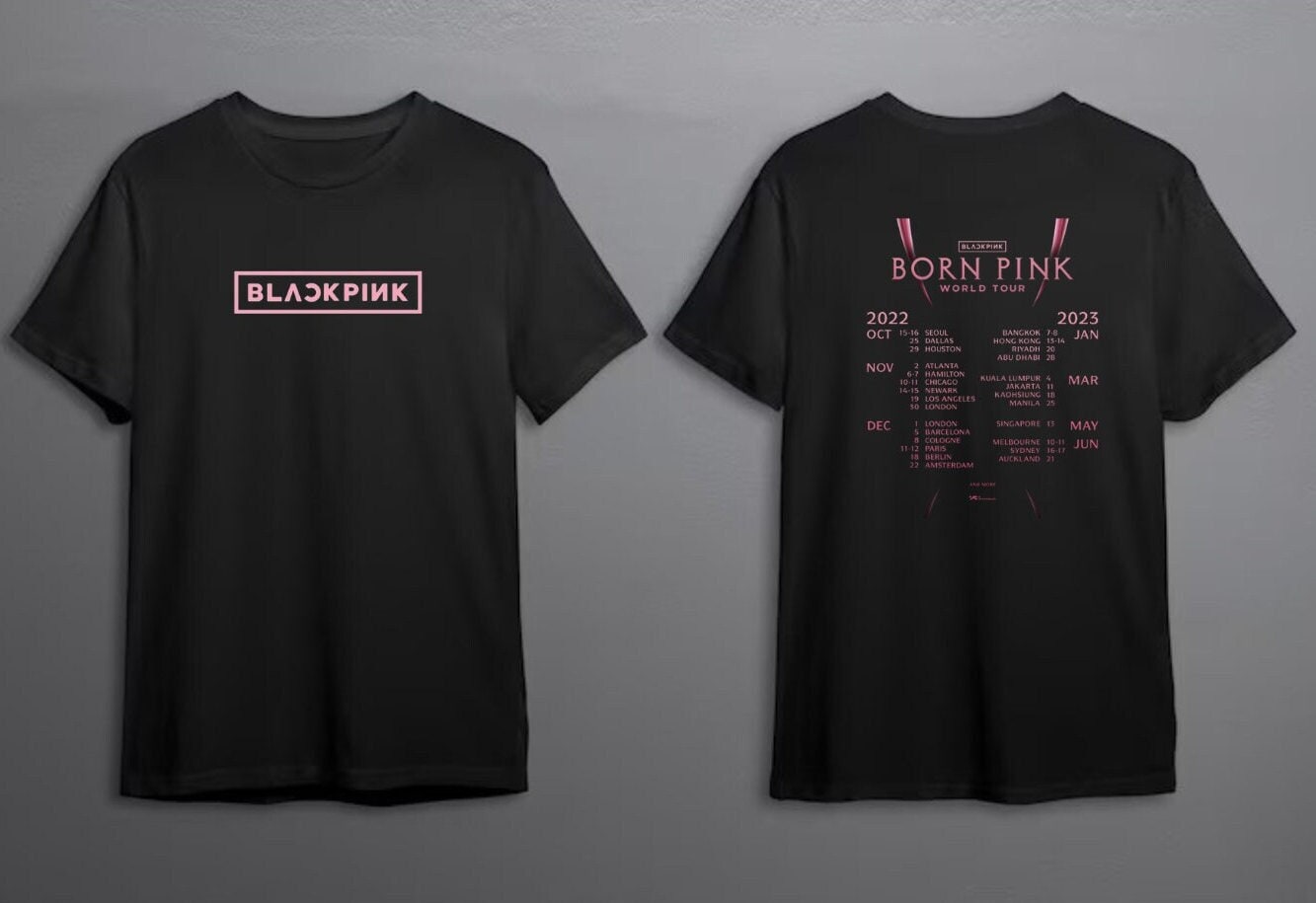 Blackpink Shirt, Blackpink Born Pink World Tour 2022 2023 T-Shirt, Blackpink 2023 Tour Shirt