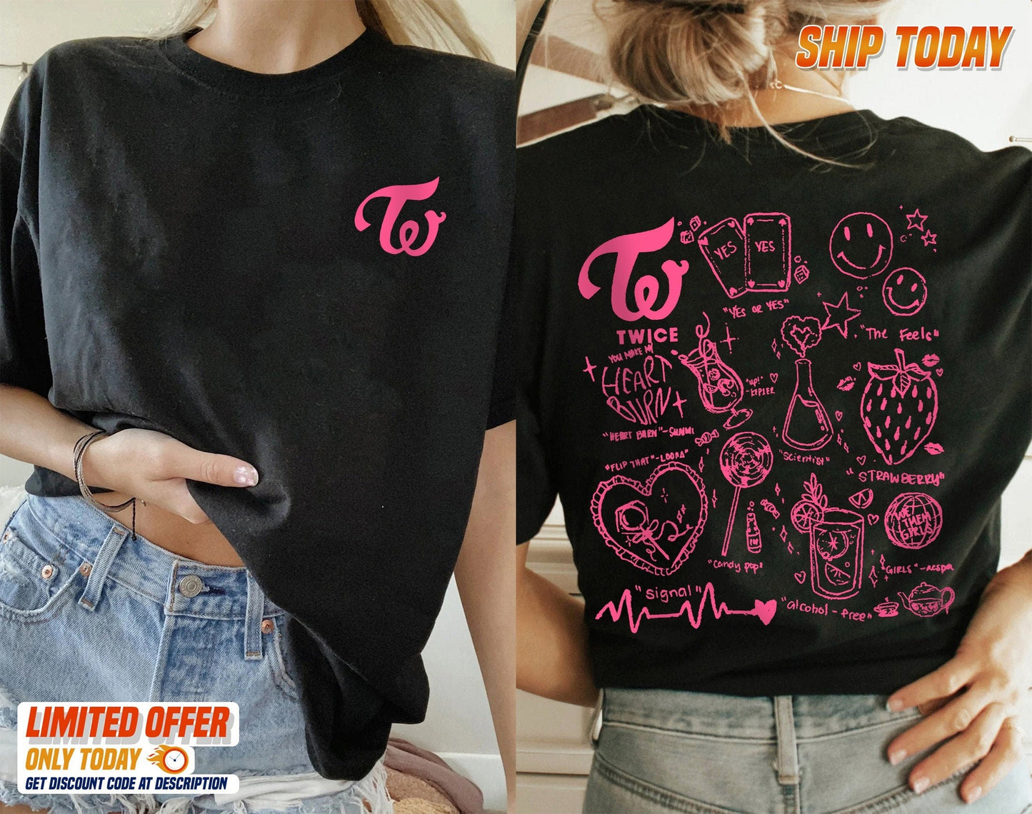 Twice Pocket Shirt, Twice Logo Tee, Nayeon Shirt,Twice Lover Shirt