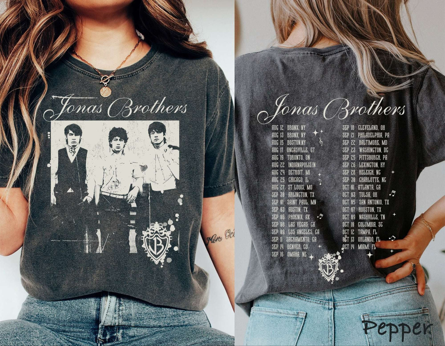 Jonas Brother Shirt, Jonas Brothers Five Albums One Night Tour Tee