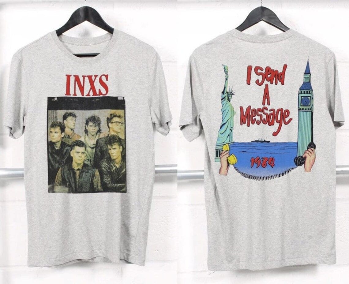 1984 INXS I Send A Message Tour T-Shirt, INXS Message Tour '84 T-Shirt