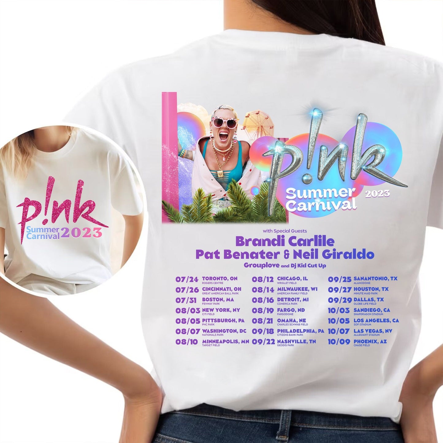 P!nk hot shirt, Pink Singer Summer Carnival 2023 Tour shirt