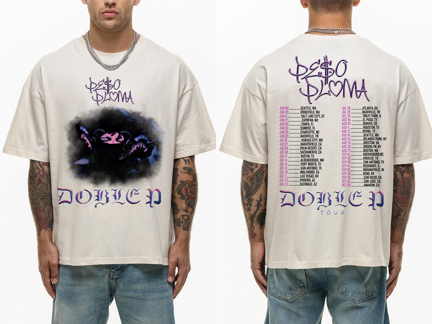 Peso Pluma Music Shirt, Peso Pluma Doble P Tour 2023 Shirt