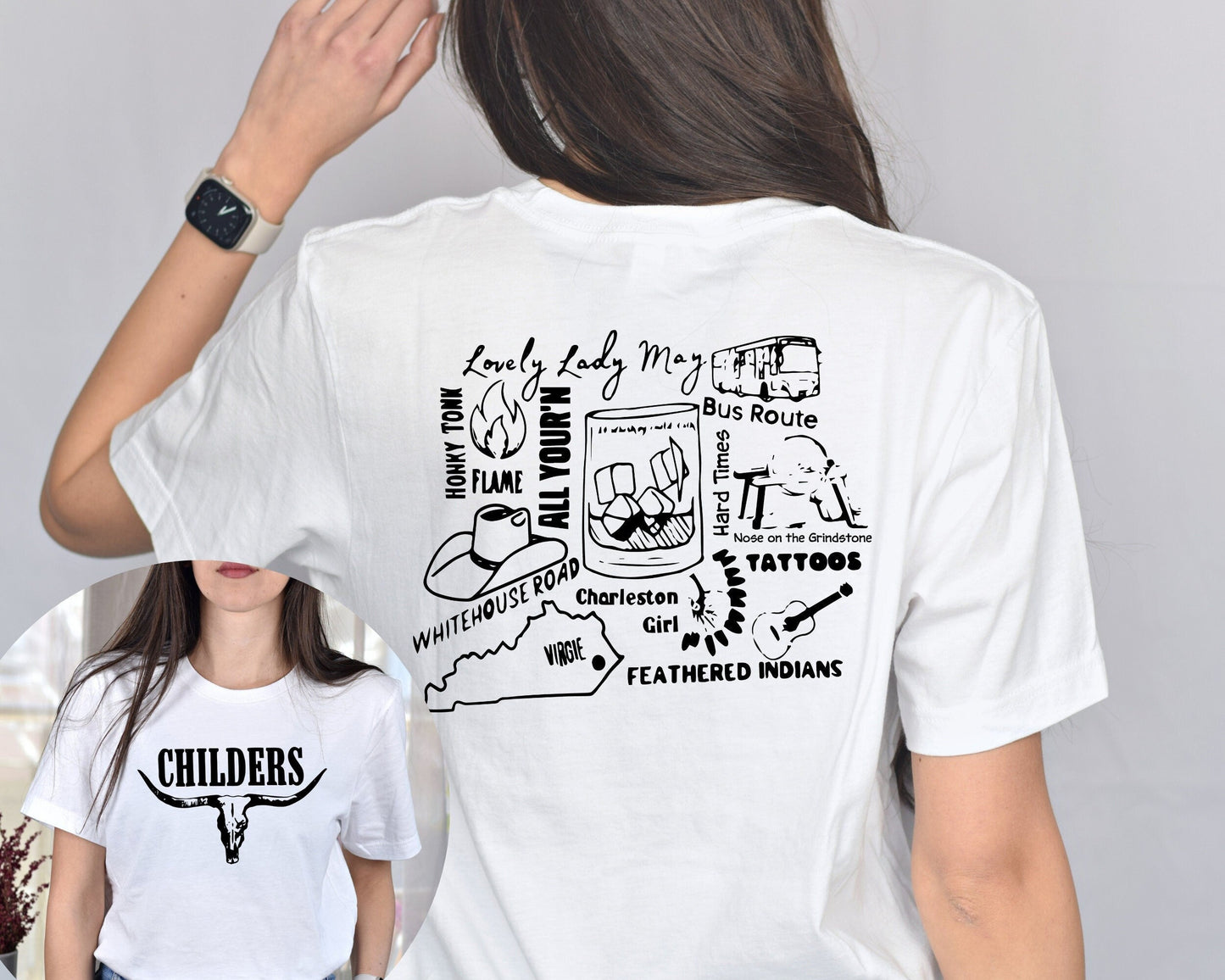 Tyler Childers Music Collage Tee Shirt, Ill Love You Till My Lungs Give Out Shirt