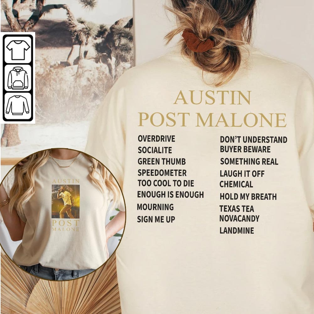 Post Malone Rap 2 Side Shirt, Austin Album v2 Vintage Bootleg Rapper