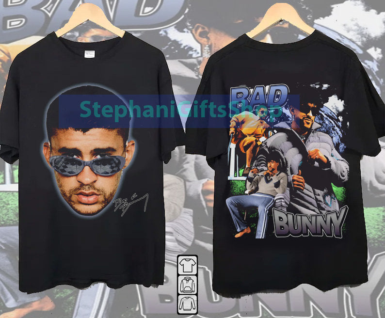 Vintage 90s Bad Bunny Bootleg T-Shirt, Bad Bunny Shirt Double Sided