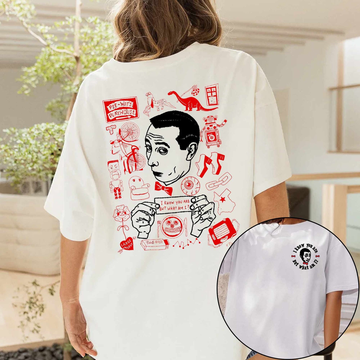 2 Sides Printed Pee-Wee Unisex Gildan Shirt| I Know You Are But What Am I? Sweatshirt For Fans