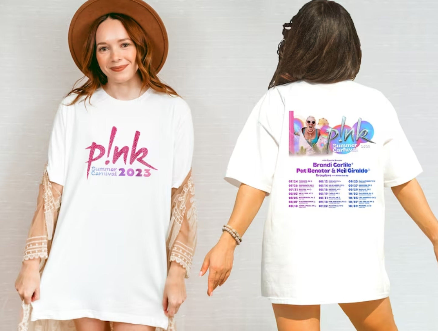 P!nk Pink Singer Summer Carnival 2023 Tour Two Sided Shirt,Pink Tour Shirt,Trustfall Album Shirt,Pink Fan Lovers Shirt