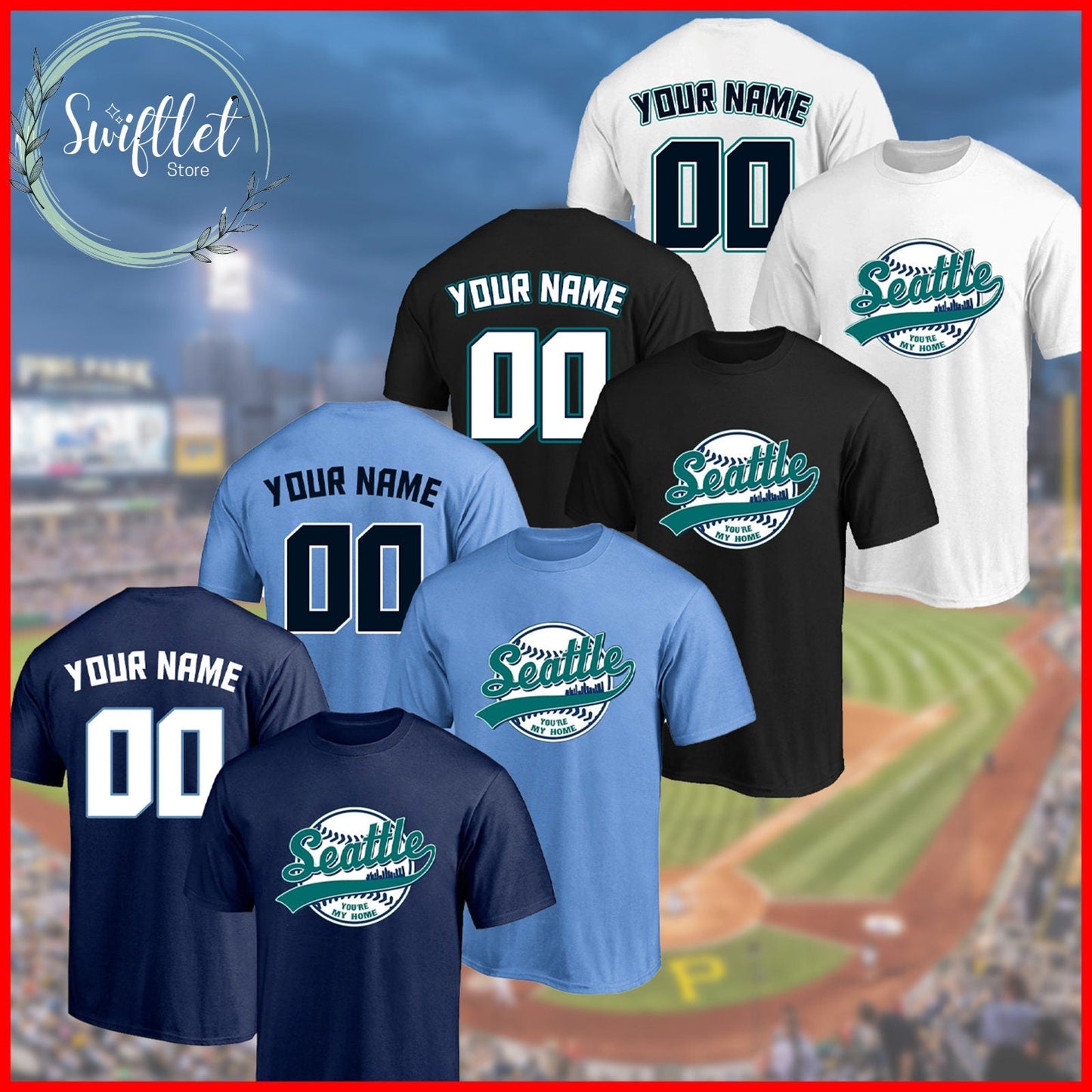 Personalized Seattle Baseball Team Shirt
