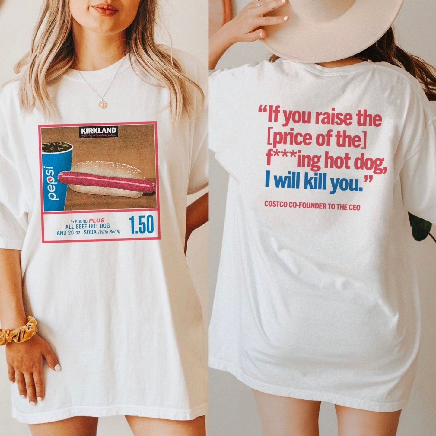 Costco Hot Dog & Soda Combo With Quote T Shirt, Hot Dog Shirt, Costco Hot Dog