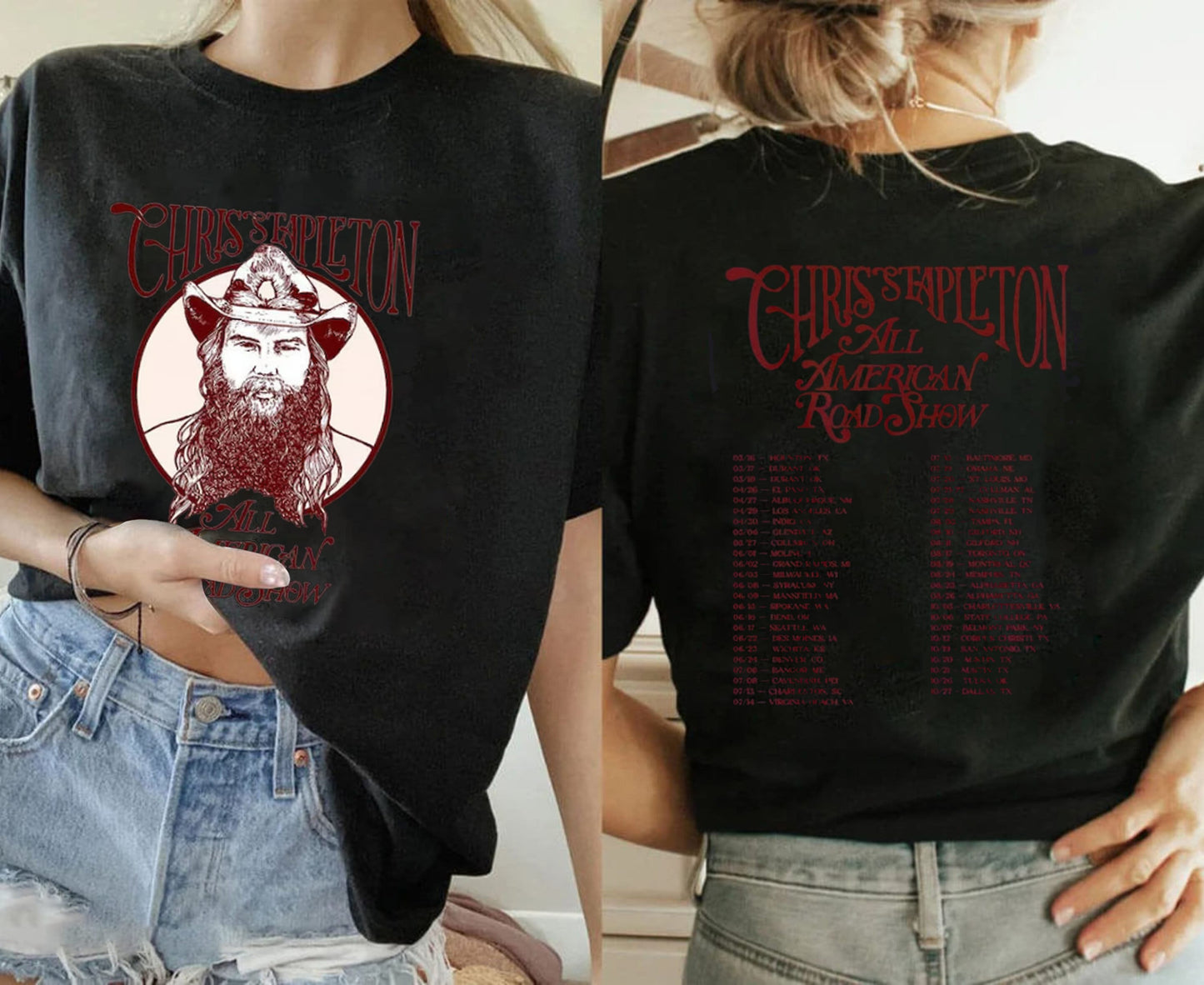 Chris Stapleton All American Road Show 2023 Tour Shirt