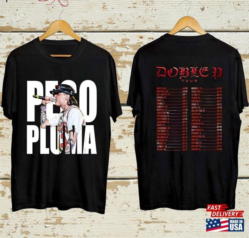 Vintage Peso Pluma Music Shirt, Peso Pluma Doble P Tour 2023 Shirt