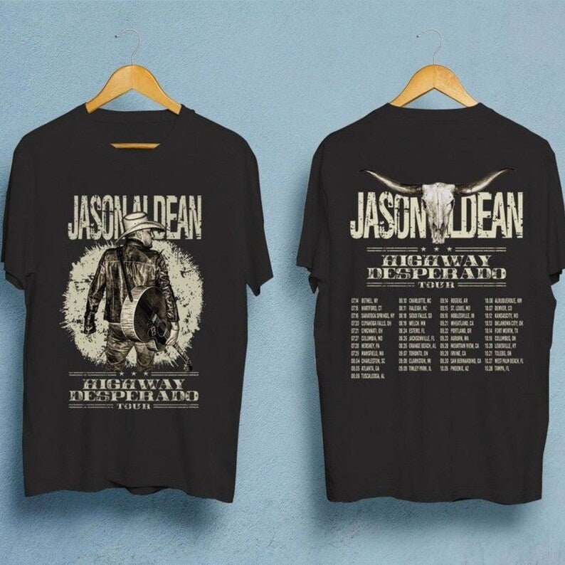 Vintage Jason Aldean 2023 Tour T-Shirt, Highway Desperado Tour