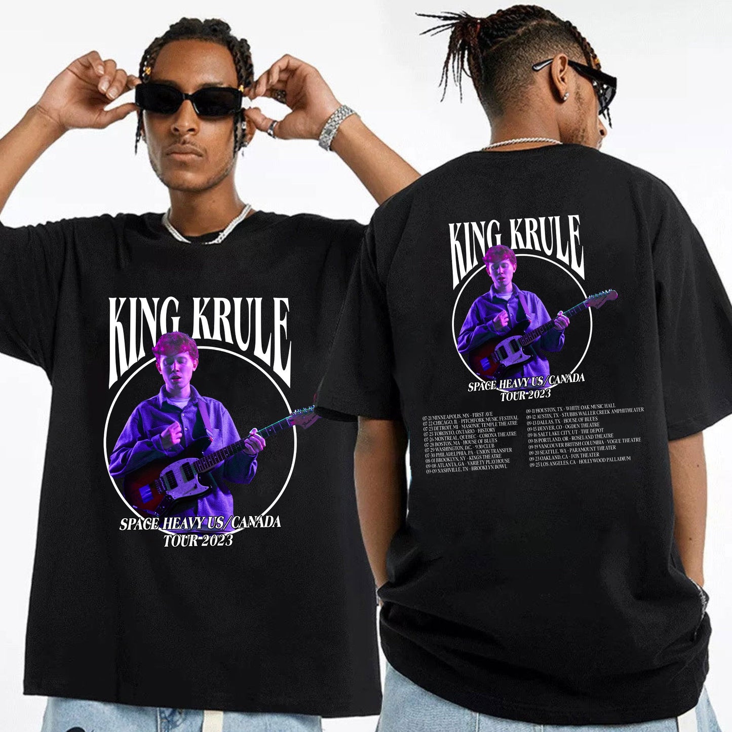 King Krule 2023 Space Heavy Tour T Shirt, King Krule 2023 Concert