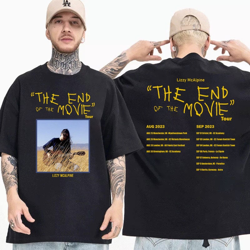 Lizzy McAlpine The End Of The Movie EU Rescheduled Tour T Shirt