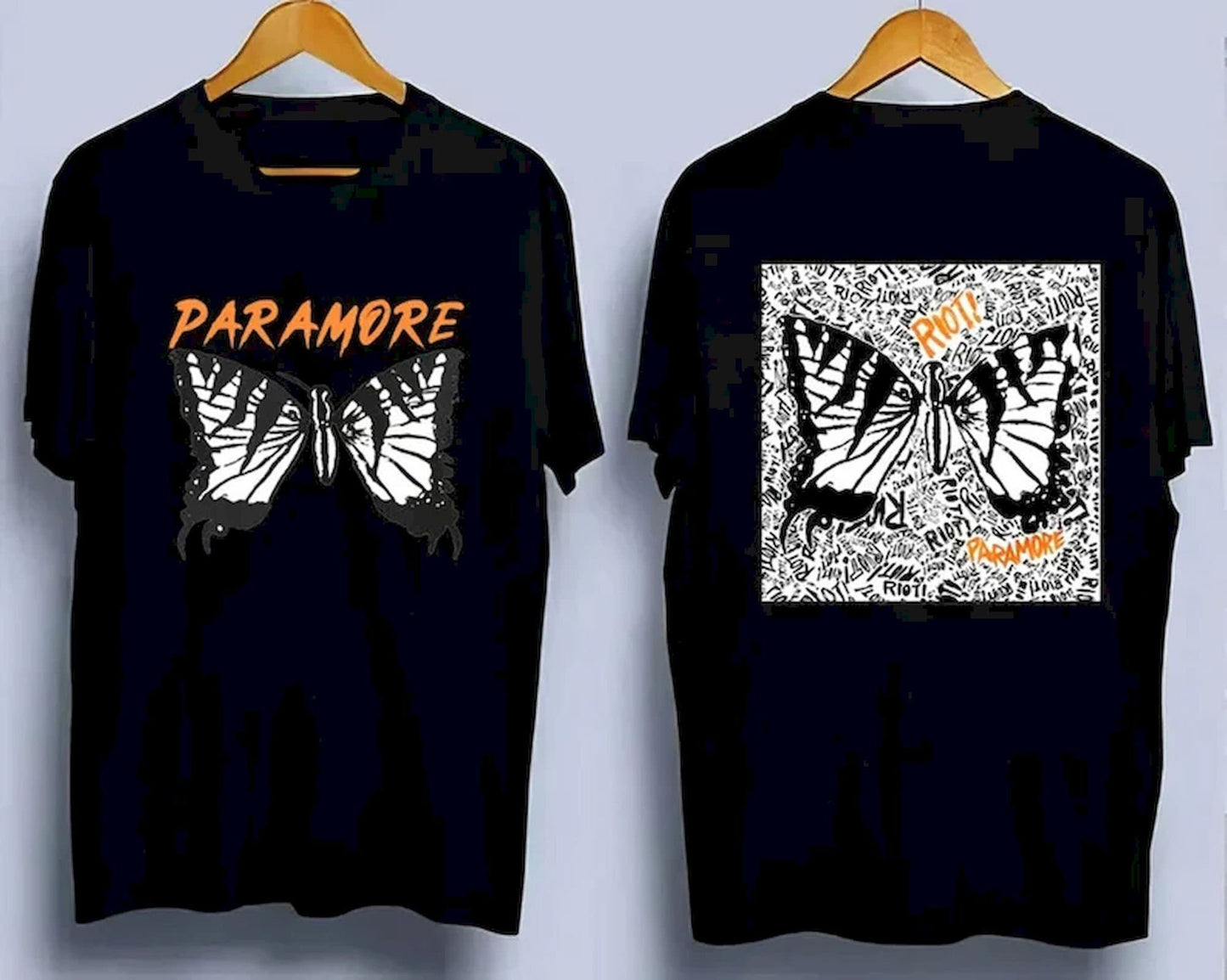 Paramode Butterfly Tshirt, Paramore Doodle Art Shirt