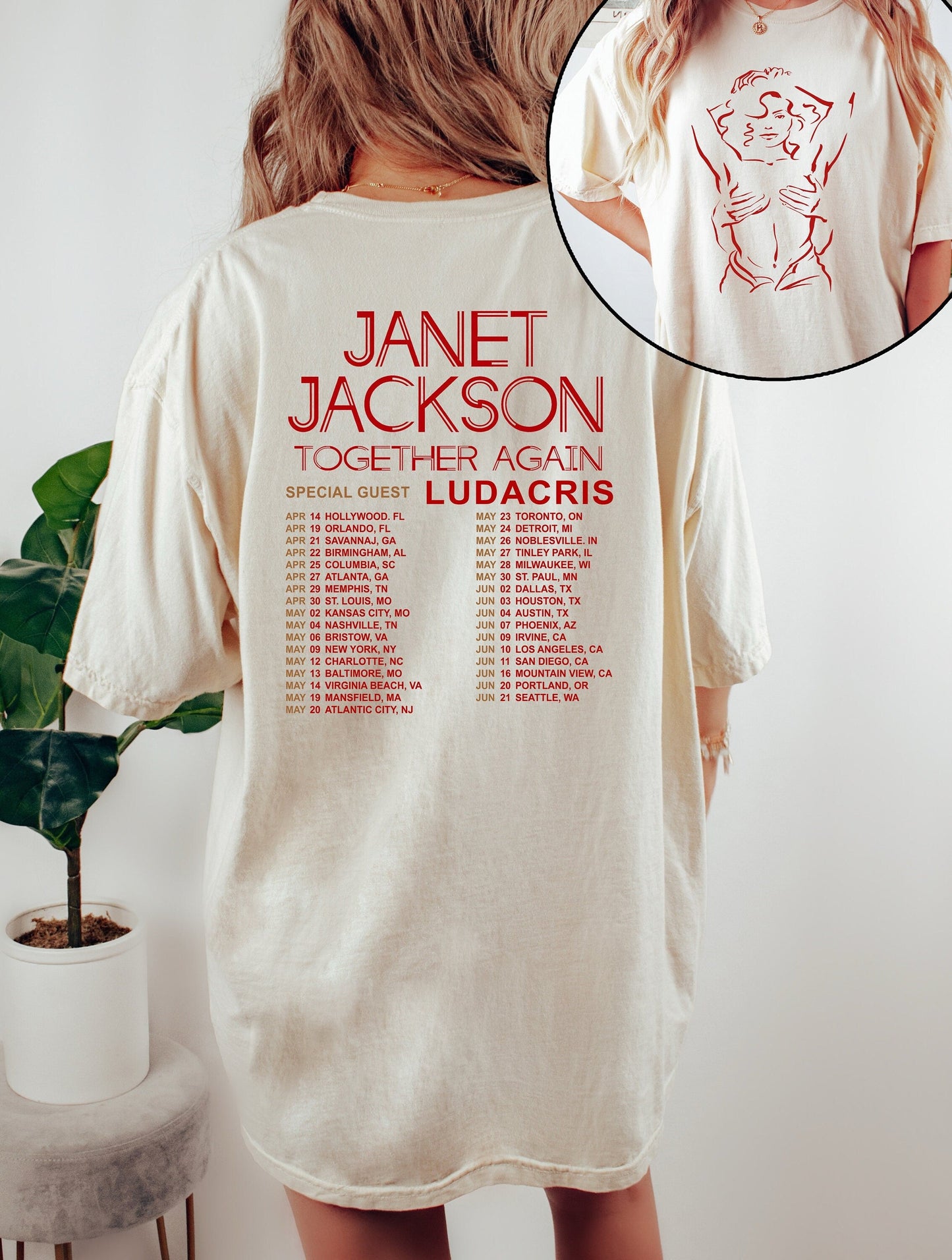 Together Again Tour 2023 Shirt - Janet Jackson Shirt - Pop Queen Tshirt