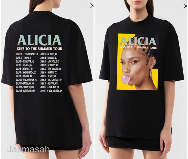 Alicia Keys Music Shirt World Tour 2023 T-Shirt, Alicia Keys Summer Tour 2023 Shirt