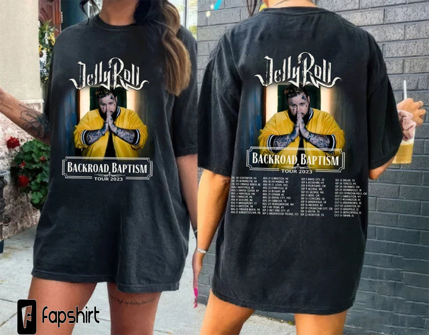 Jelly Roll 2023 Tour Shirt , Backroad Baptism Tour Shirt , Jelly Roll Merch Shirt