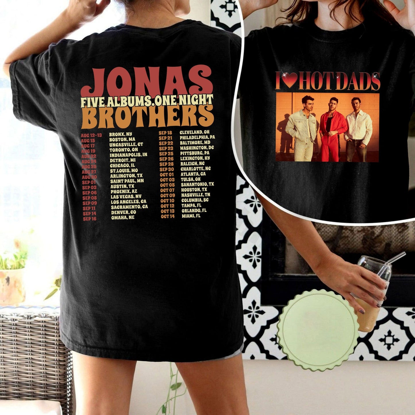 Vintage Jonas Brothers Shirt, I Love Hot Dads Shirt