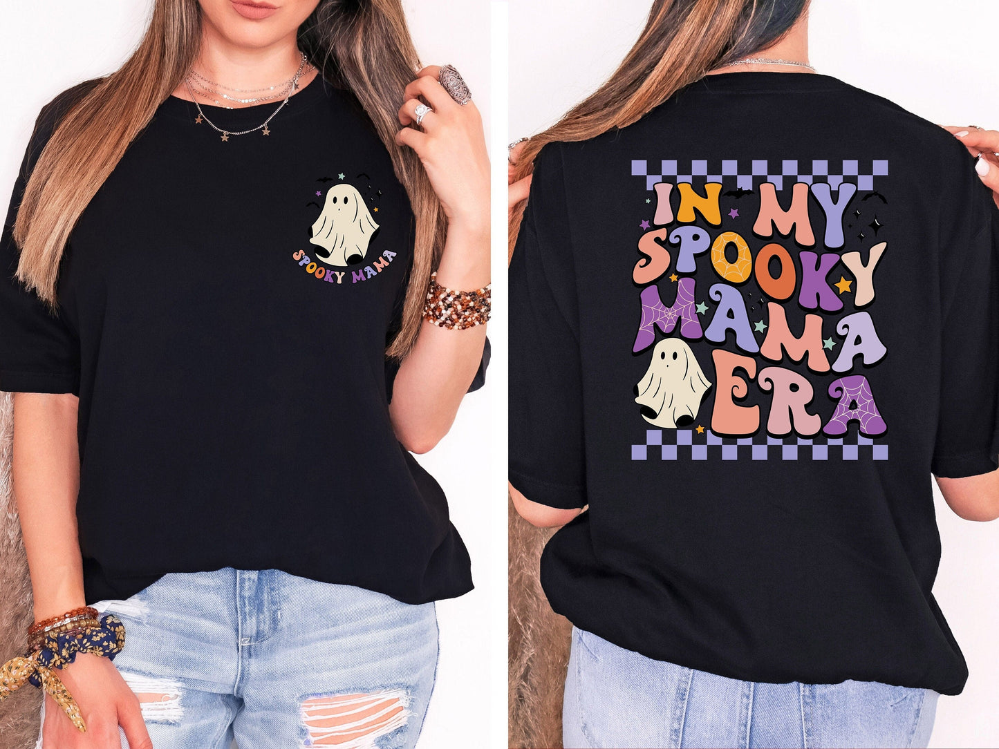 Halloween Spooky Mama Shirt, Halloween Pocket Mama Shirt