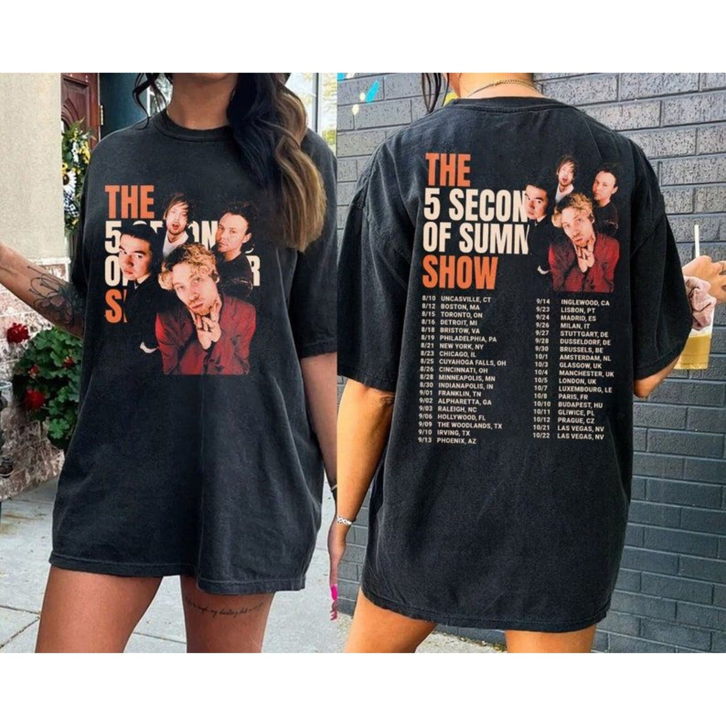 5 Seconds Of Summer Show T-Shirt, The Show 2023 Tour