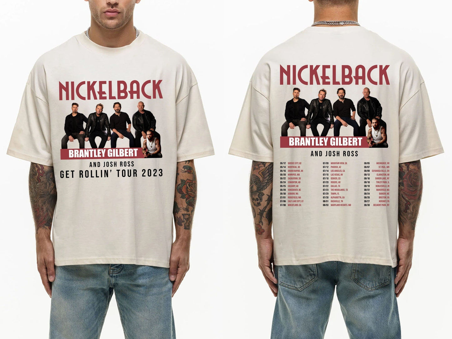 Nickelback Music Shirt,Vintage Get Rollin' Tour 2023