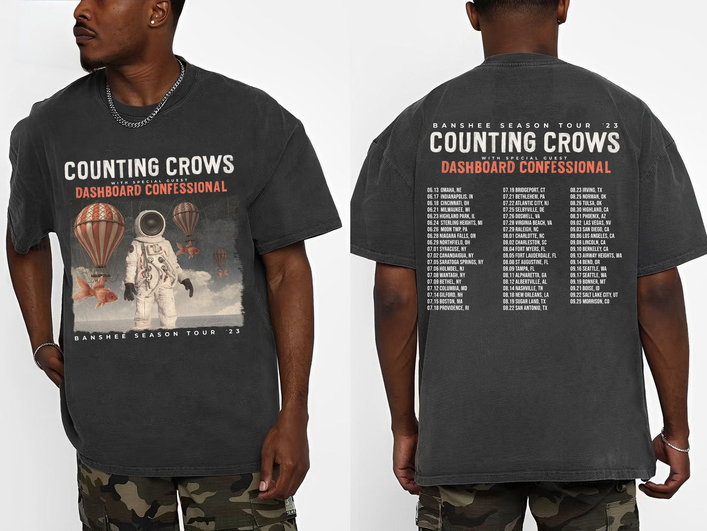 Vintage Counting Crows Banshee Season Tour 2023 Shir
