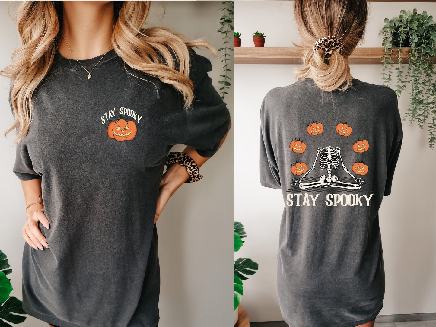 Stay Spooky Double Sided T-Shirt, Halloween Sided T-Shirt