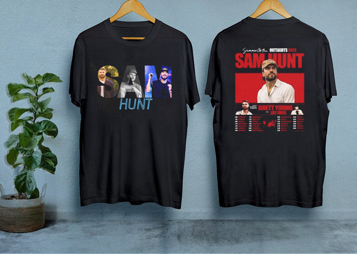 2023 Sam Hunt Tour Dates Shirt, Summer On The Outskirts Sam Hunt Tour Shirt, Country Music Shirt, Sam Hunt Fan Gift Shirt, 2023 Tour Shirt