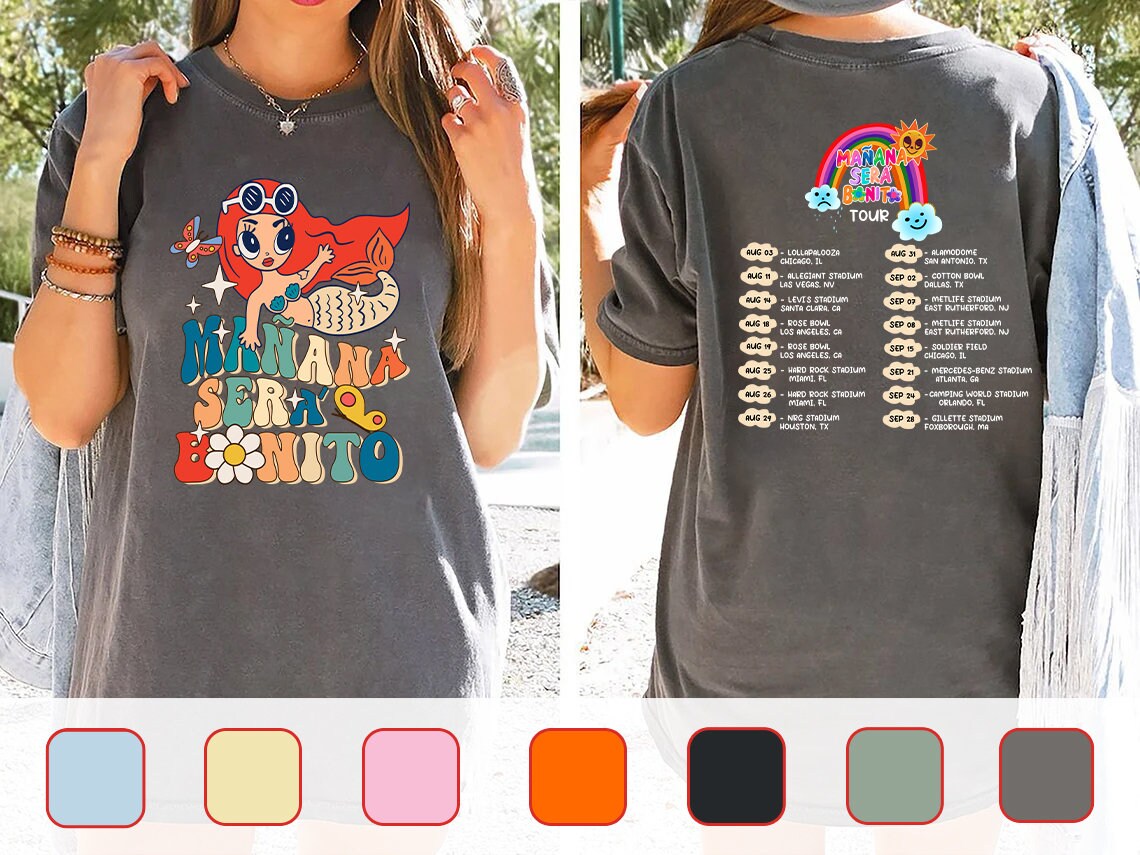 1717 MSB Tour 2023 Rainbow Concert Wear | Karol G Maana Ser Bonito Shirt
