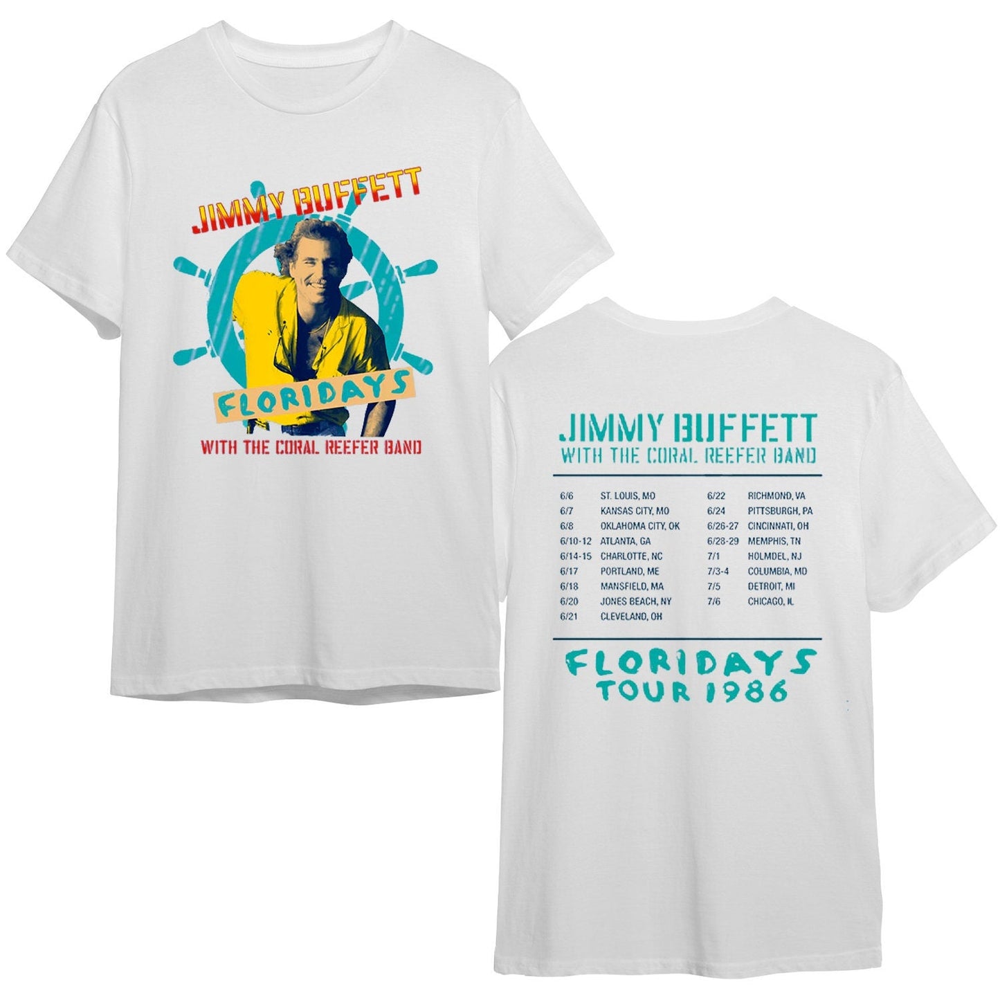 Jimmy Buffett 1986 Floridays Tour Shirt, R.I.P Jimmy Buffett 1946-2023 Tee Shirt