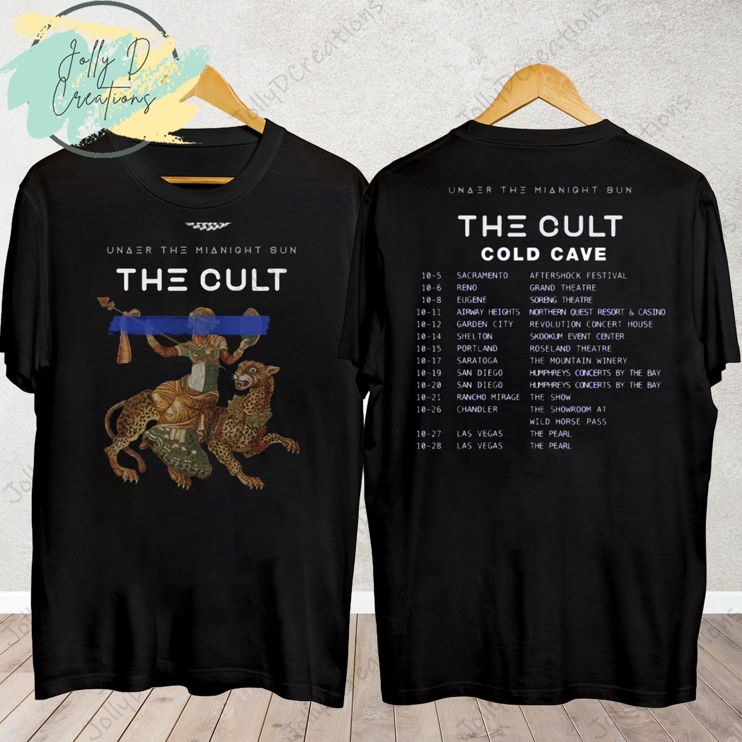 The Cult West Coast Fall Tour 2023 T-Shirt, The Cult Under The Midnight Tour 2023 T-Shirt, 2023 Concert Tour T-Shirt