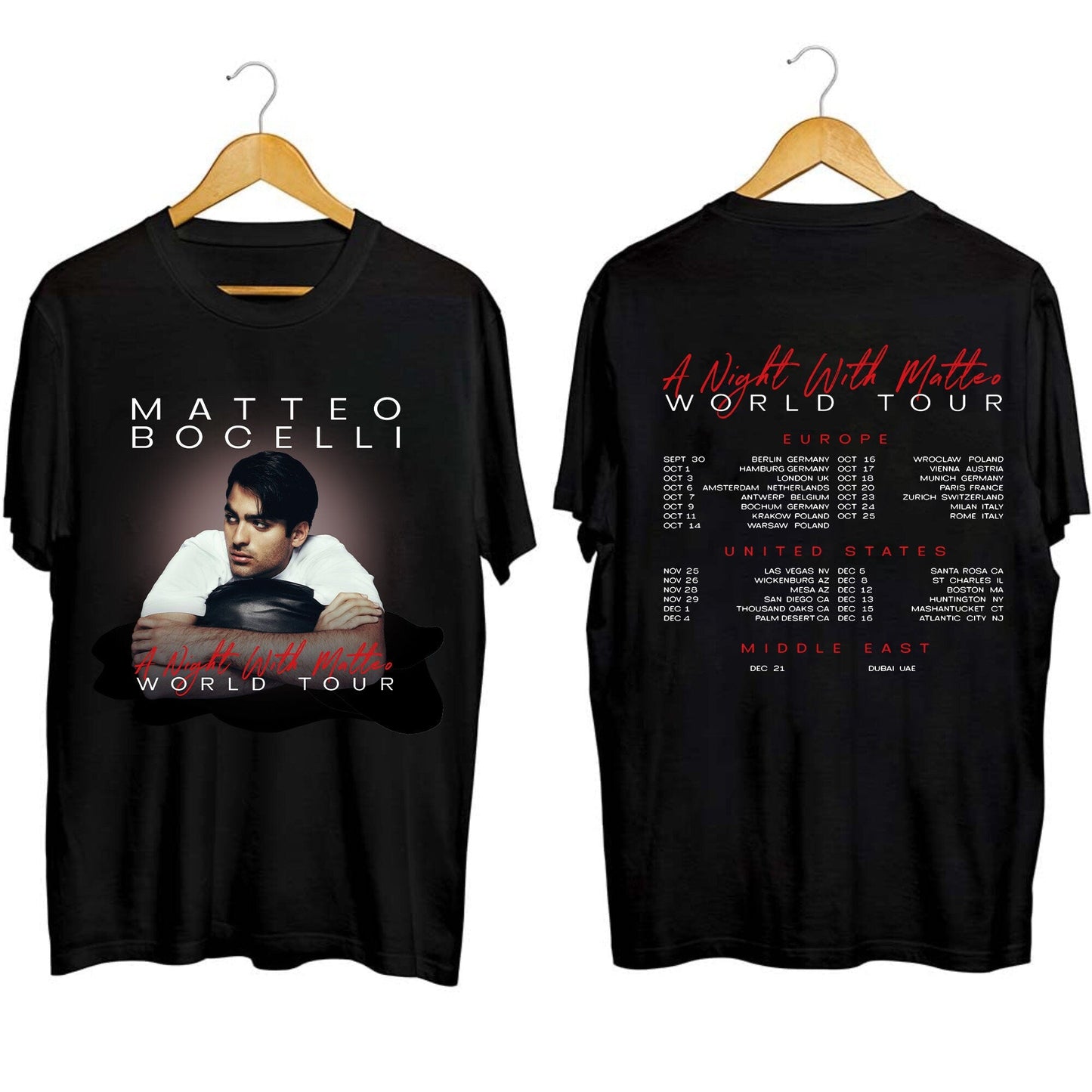 Matteo Bocelli - A Night with Matteo World Tour 2023 Shirt