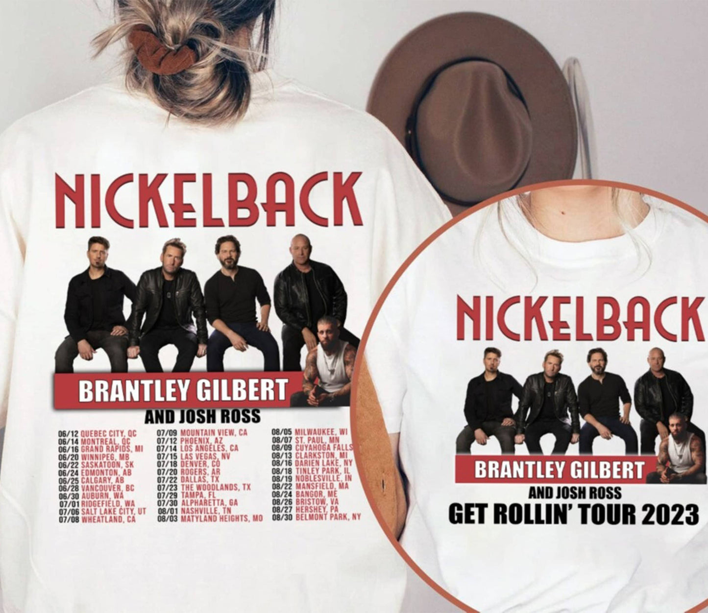 2023 Nickelback Tour Shirt, Merch Vintage Get Rollin' Tour 2023 shirt
