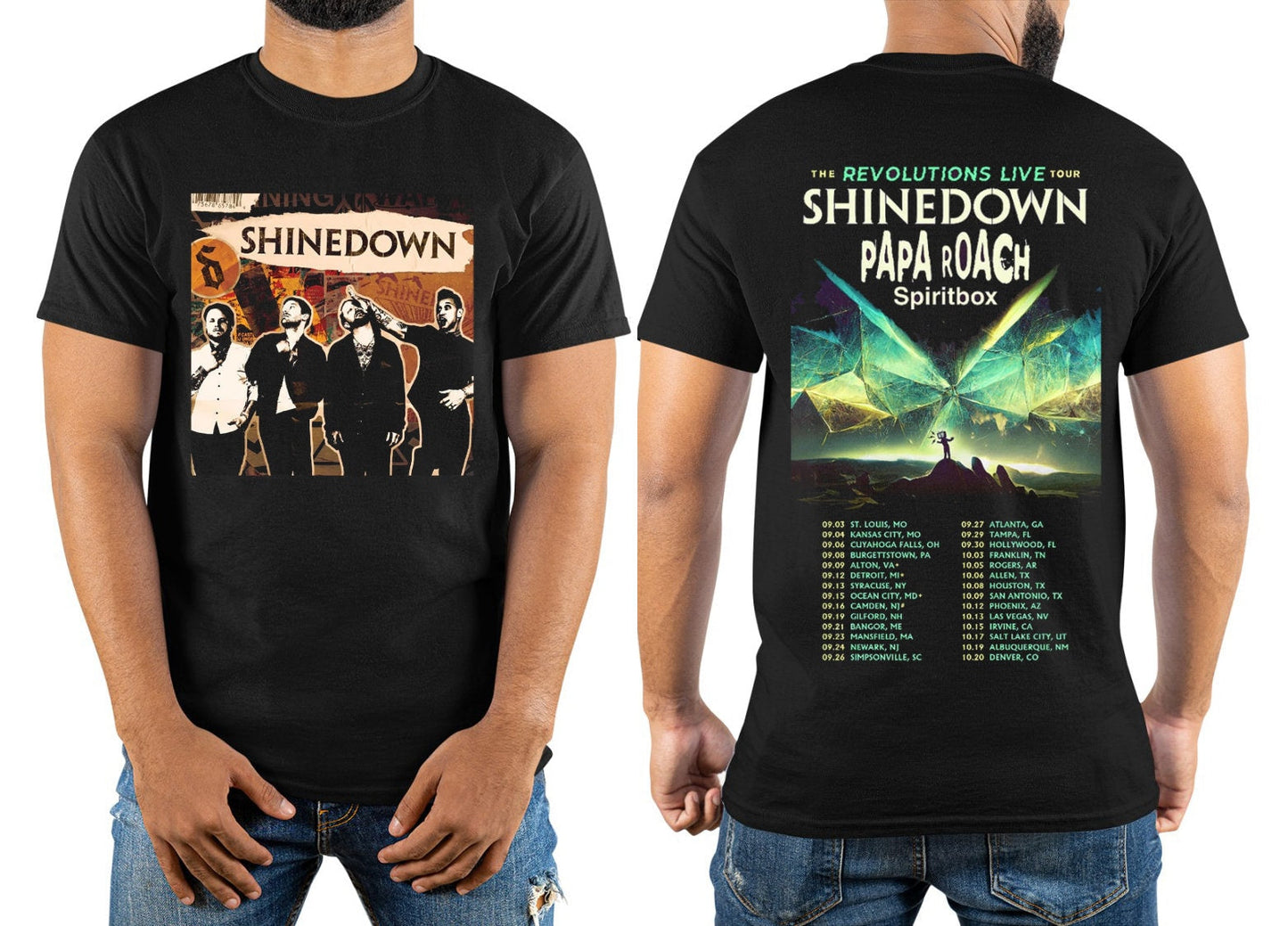 shine down The Revolutions Live Tour 2023 T-shirt, Rock Band shine down Band Graphic Shirt
